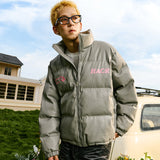 Embossed Fur Patch Crocodile PU Leather Down Jacket Embossed Fur Patch Crocodile PU Leather Down Jacket