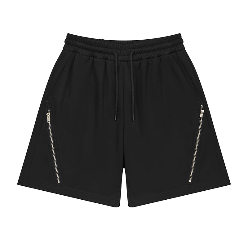 Diagonal Zipper Casual Shorts Diagonal Zipper Casual Shorts