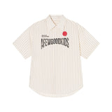 DONCARE(AFGK) "Stripe logo shirt" DONCARE(AFGK) "Stripe logo shirt"