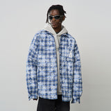 Tie Dyed Plaid Gothic Logo Shirt Tie Dyed Plaid Gothic Logo Shirt