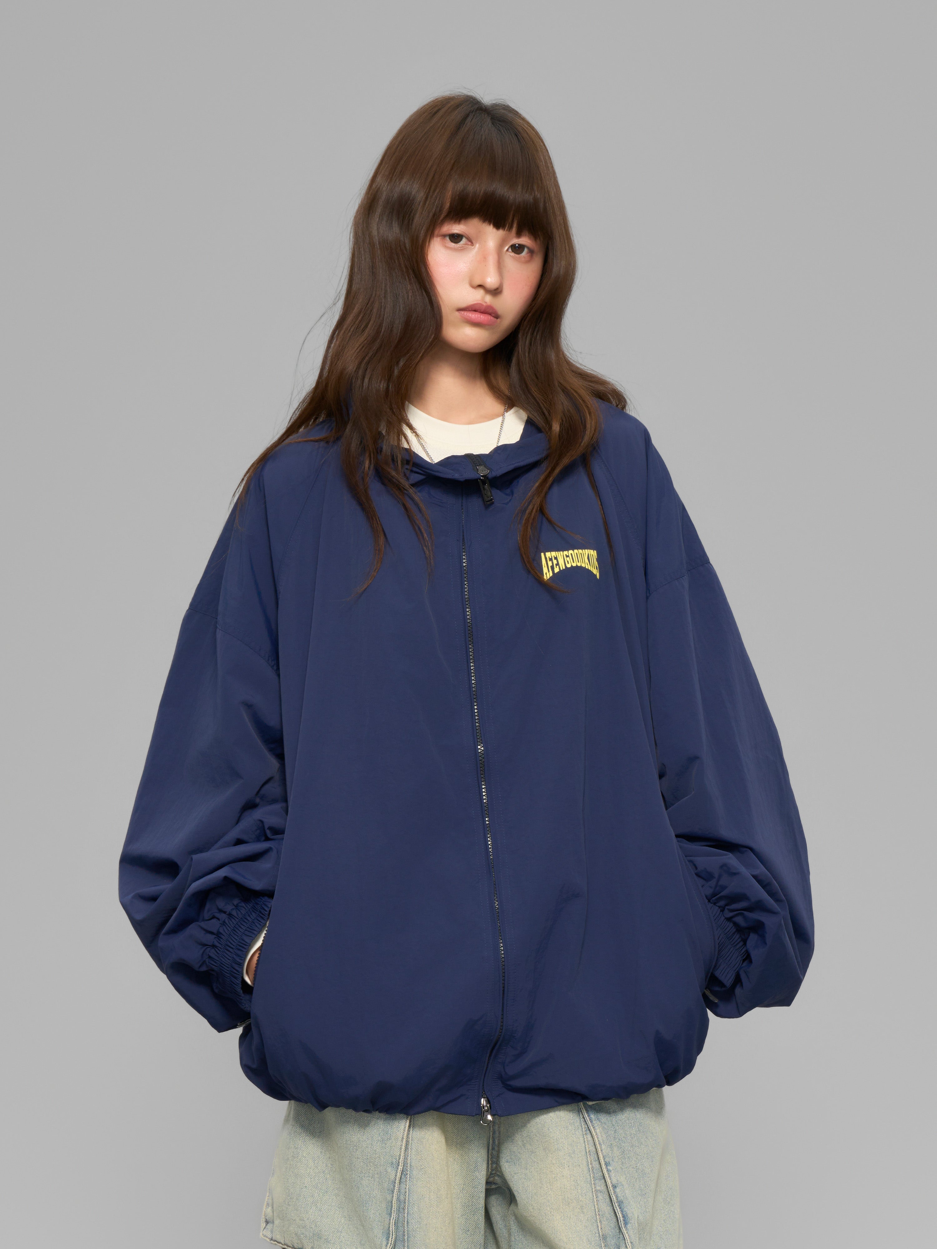 Nylon hign neck coach jacket Nylon hign neck coach jacket