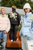 Floral Logo Embroidered Puffer Jacket Floral Logo Embroidered Puffer Jacket