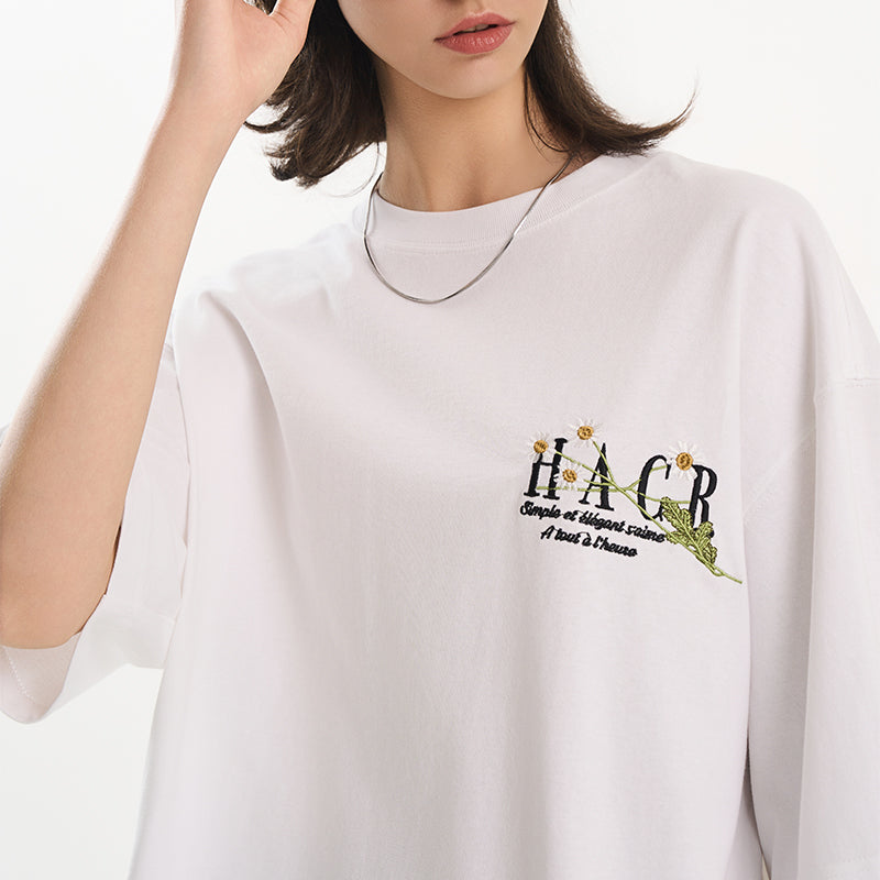 Street Floral Embroidery Tee Street Floral Embroidery Tee