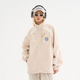 Splicing Loose Crest Logo Jacket Splicing Loose Crest Logo Jacket