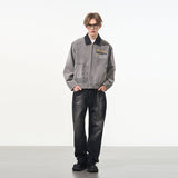 Washed Retro Printed Jacket Washed Retro Printed Jacket