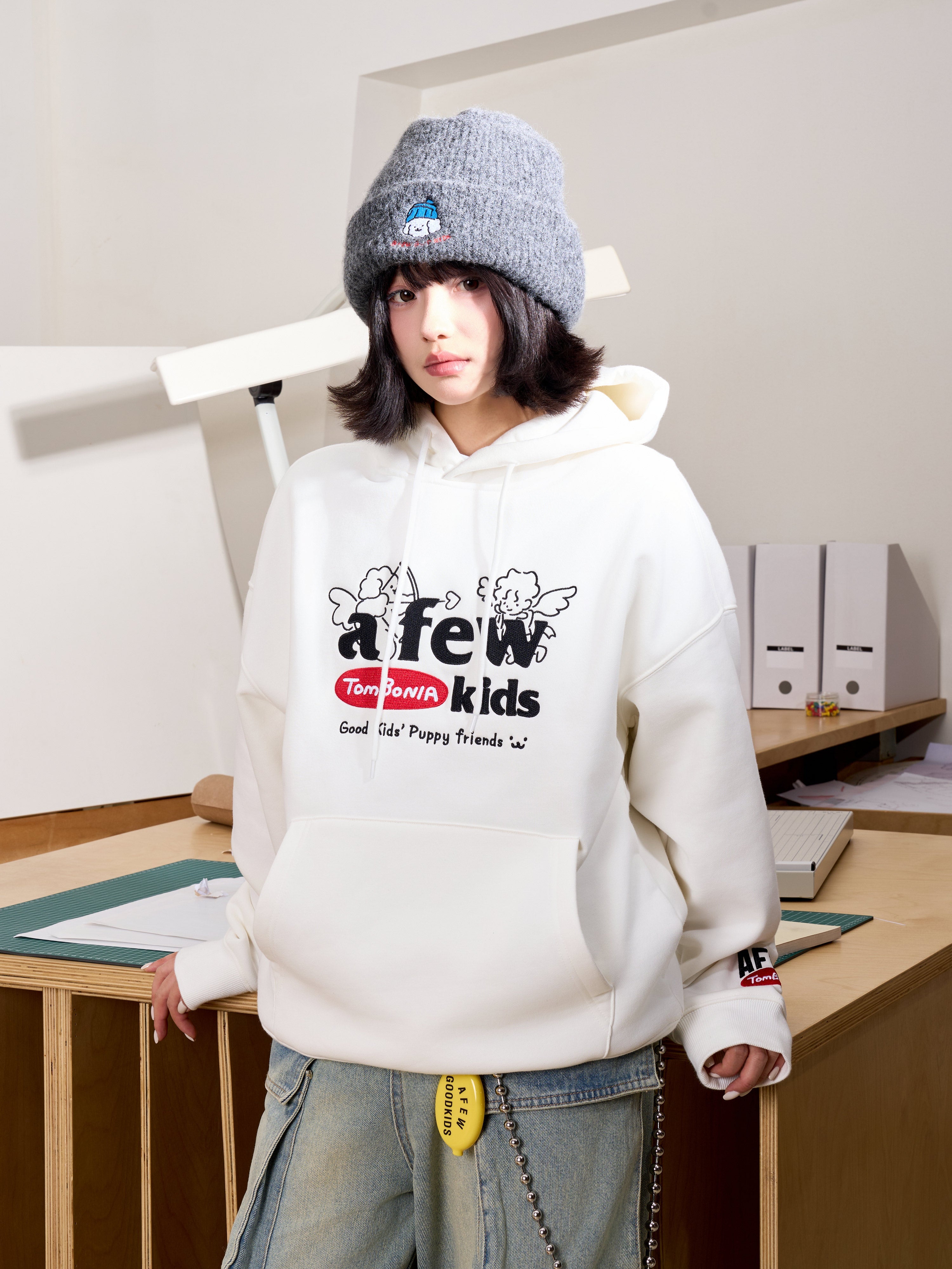 AFGK X TOMBONIA "Parachute puppy logo hoodie" AFGK X TOMBONIA "Parachute puppy logo hoodie"