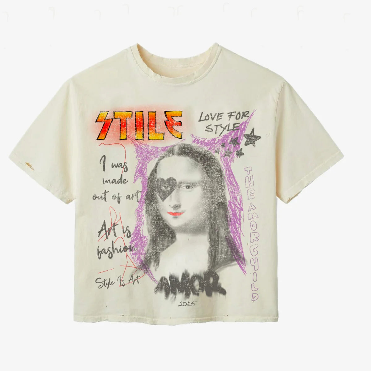 CREAM MONALISA TEE CREAM MONALISA TEE