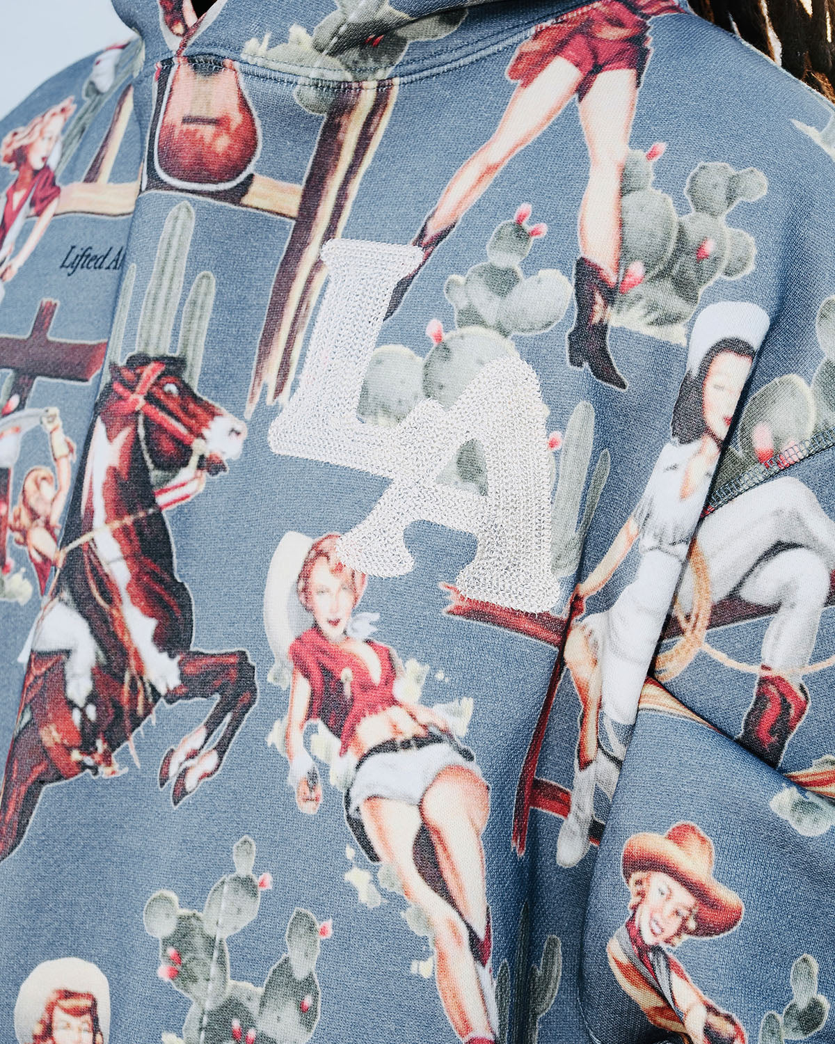 Jesse Allover Print Hoodie (Blue) Jesse Allover Print Hoodie (Blue)