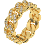 Diamond Cuban Link Ring 6mm Diamond Cuban Link Ring 6mm