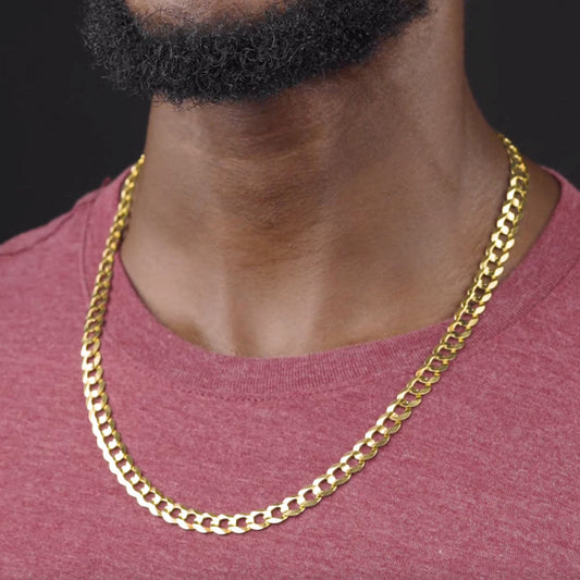 Vermeil Curb Cuban Link Chain