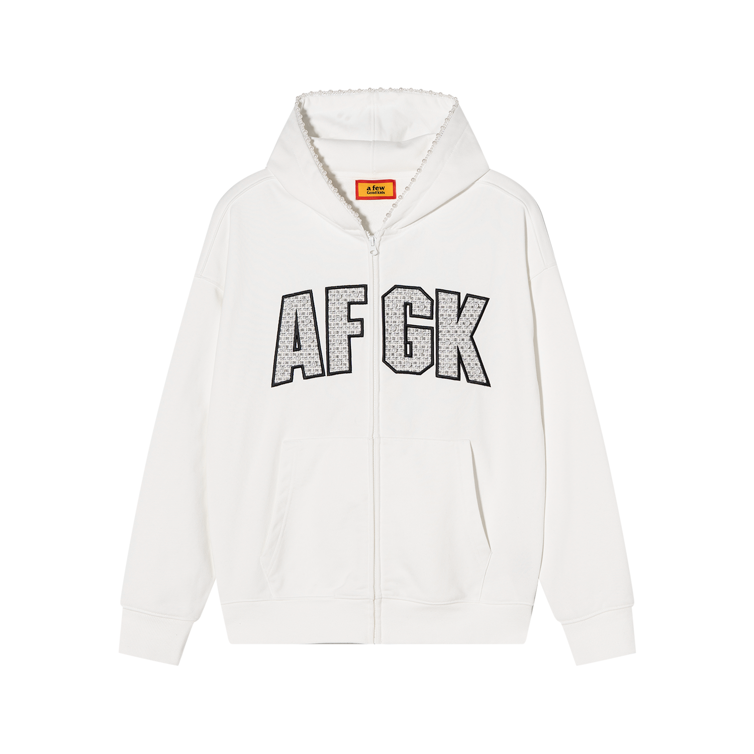DONCARE(AFGK) "Pearl logo zip hoodie" DONCARE(AFGK) "Pearl logo zip hoodie"