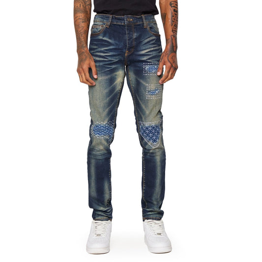 “7TH AVE” JEANS BLU SPORCO