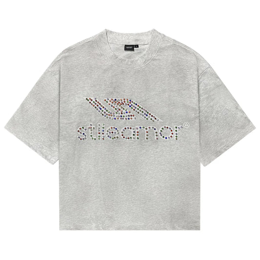 GREY COLORÁTO RHINESTONE TEE