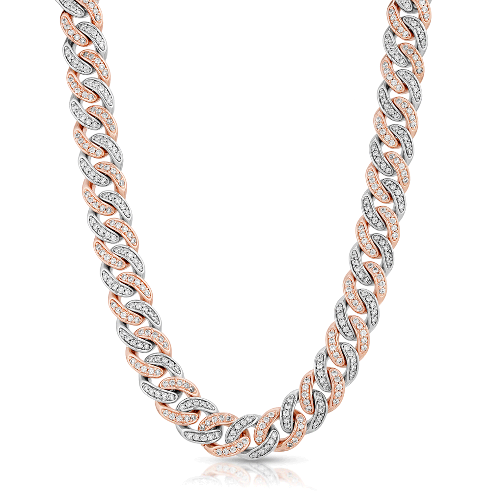 Micro Diamond Cuban Link Chain 8mm Micro Diamond Cuban Link Chain 8mm