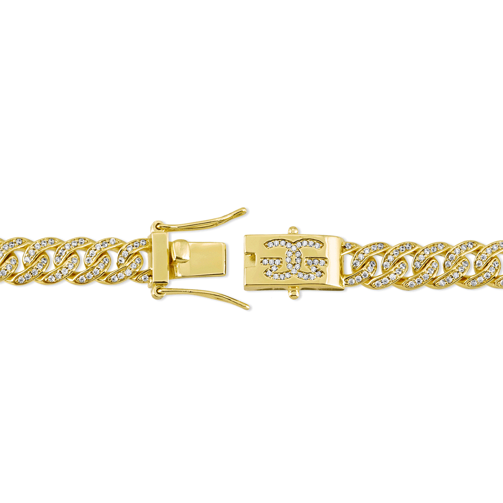 Micro Diamond Cuban Link Chain 8mm Micro Diamond Cuban Link Chain 8mm