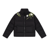 Floral Embroidered Loose Padded Jacket Floral Embroidered Loose Padded Jacket