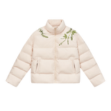 Floral Embroidered Loose Padded Jacket Floral Embroidered Loose Padded Jacket