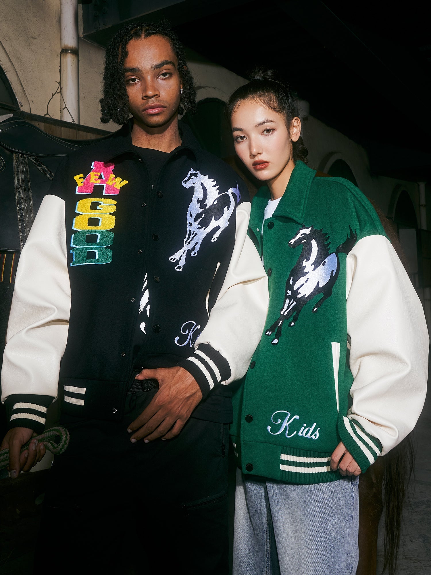 DONCARE(AFGK) “Horse logo varsity jacket” DONCARE(AFGK) “Horse logo varsity jacket”