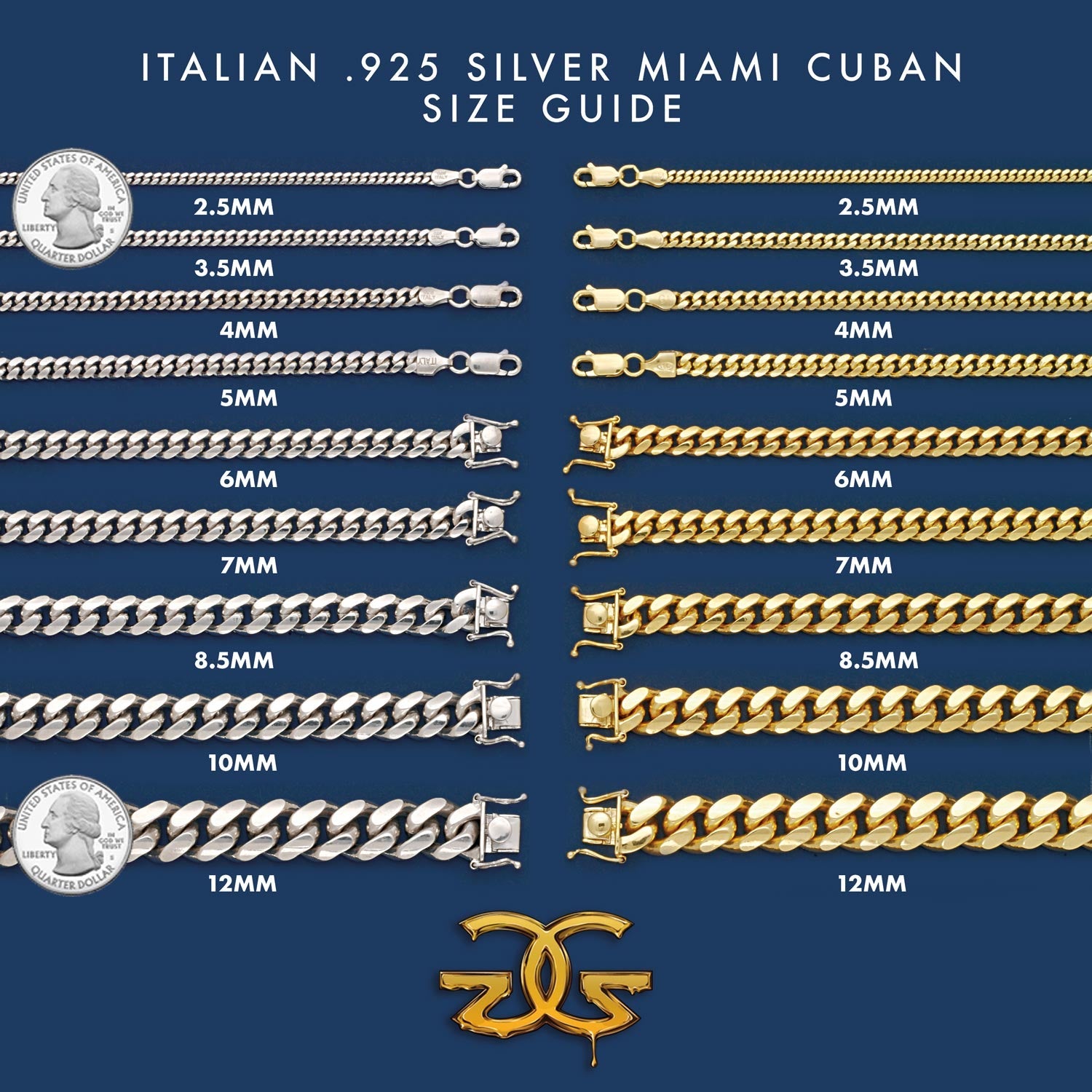 Italian Silver Cuban Link Chain Italian Silver Cuban Link Chain