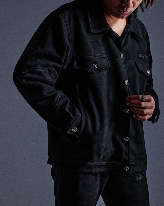 "Dolby" Synth Suede Jacket (Black)