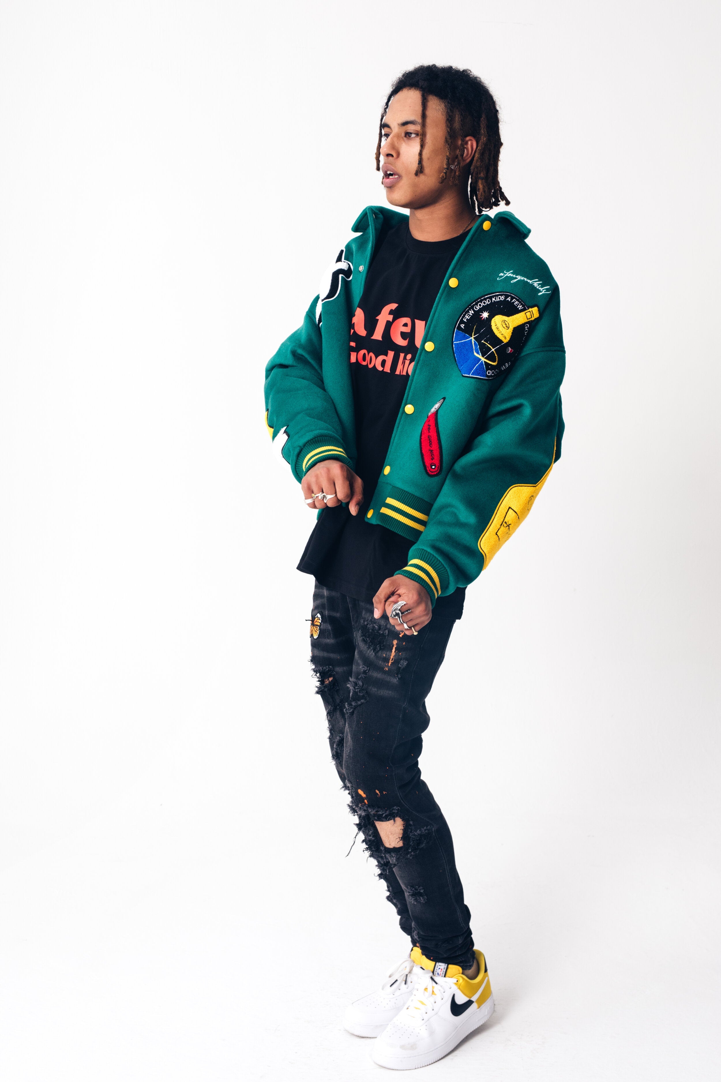 DONCARE (AFGK) "Rocket collage jacket" - Olive DONCARE (AFGK) "Rocket collage jacket" - Olive