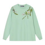 Botanical Embroidery Long Sleeve Tee Botanical Embroidery Long Sleeve Tee