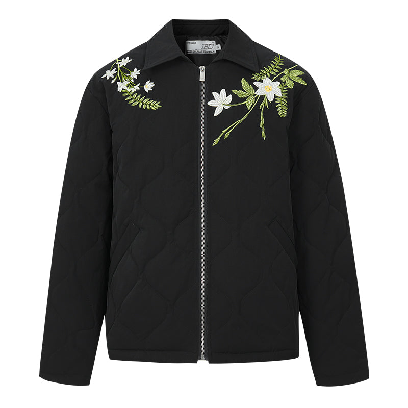 Floral Quilted Embroidery Graphene Jacket Floral Quilted Embroidery Graphene Jacket