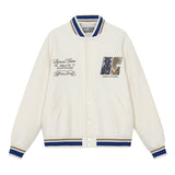 Tribal Script Patch Baseball Jacket Tribal Script Patch Baseball Jacket