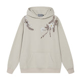 Floral Embroidery Fleece Hoodie Floral Embroidery Fleece Hoodie