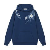 Floral Embroidery Fleece Hoodie Floral Embroidery Fleece Hoodie