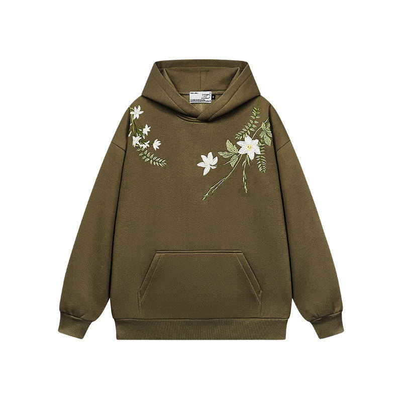 Floral Embroidery Oversized Hoodie Floral Embroidery Oversized Hoodie