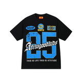 DONCARE(AFGK) "Vintage distressed logo tee" DONCARE(AFGK) "Vintage distressed logo tee"