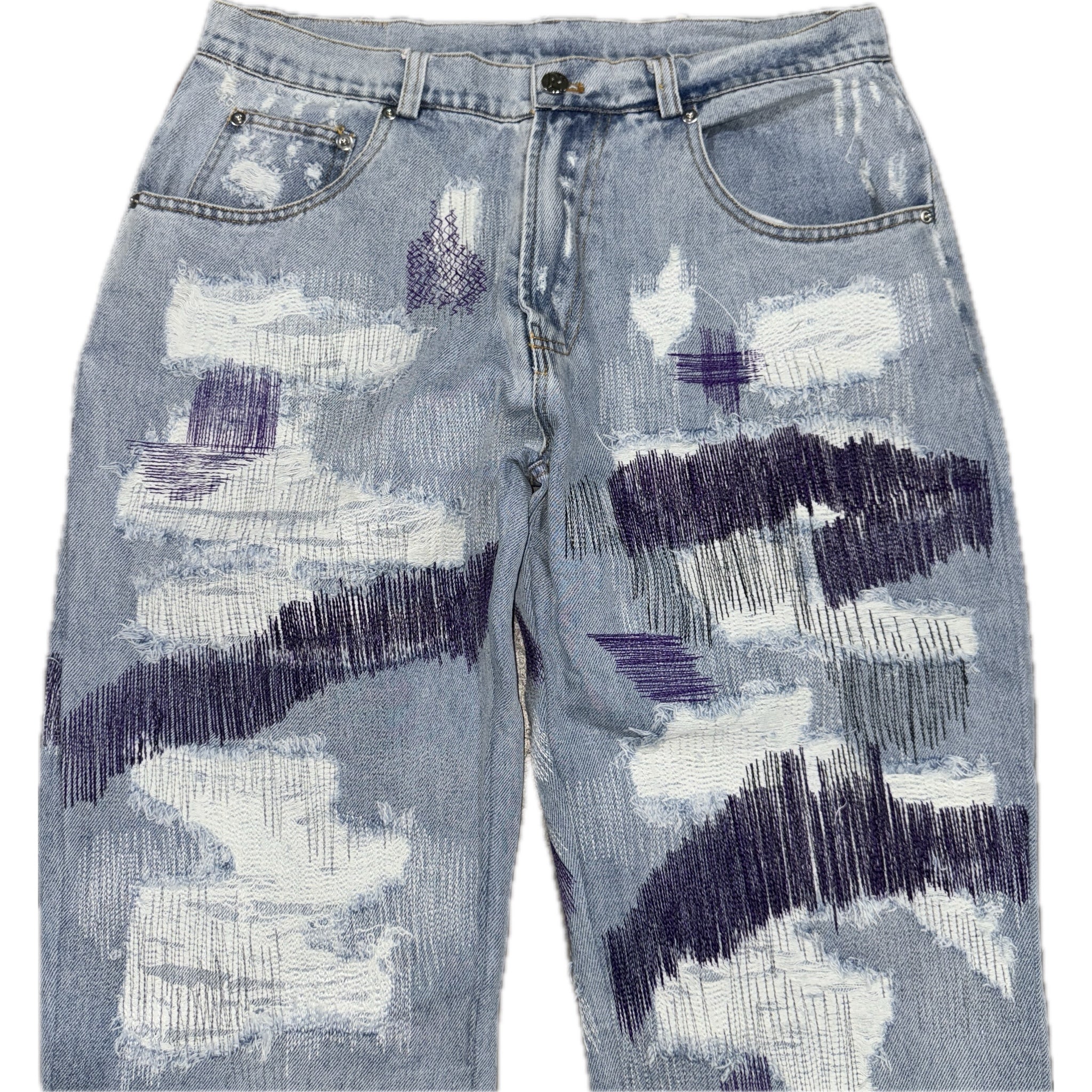 Distressed Denim - Purple Distressed Denim - Purple