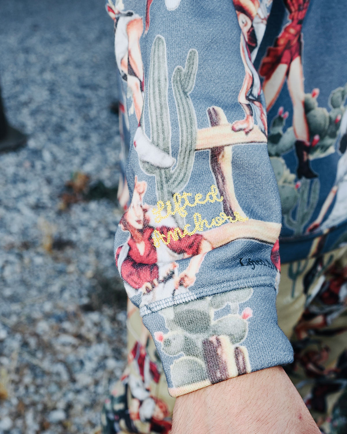 Jesse Allover Print Hoodie (Blue) Jesse Allover Print Hoodie (Blue)