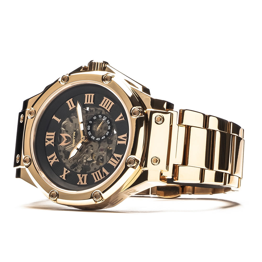 AM301SS - AMBASSADOR ROSE GOLD AUTOMATIC / BLACK / SS BAND AM301SS - AMBASSADOR ROSE GOLD AUTOMATIC / BLACK / SS BAND