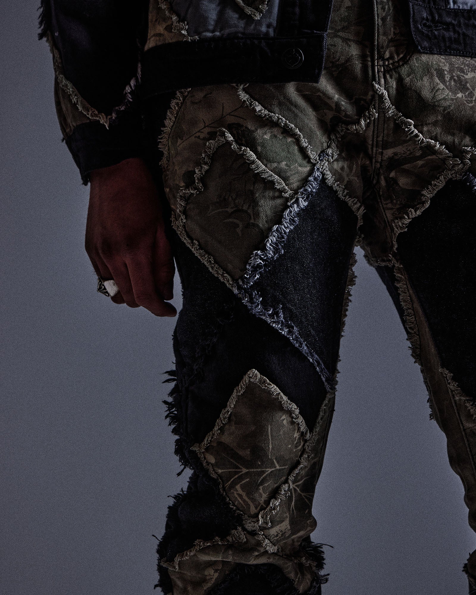 "Twain" Argyle Camo Pant (Black) "Twain" Argyle Camo Pant (Black)