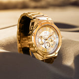 AM186SS - AMBASSADOR POLISH 18K PLATED / GOLD / SS BAND AM186SS - AMBASSADOR POLISH 18K PLATED / GOLD / SS BAND