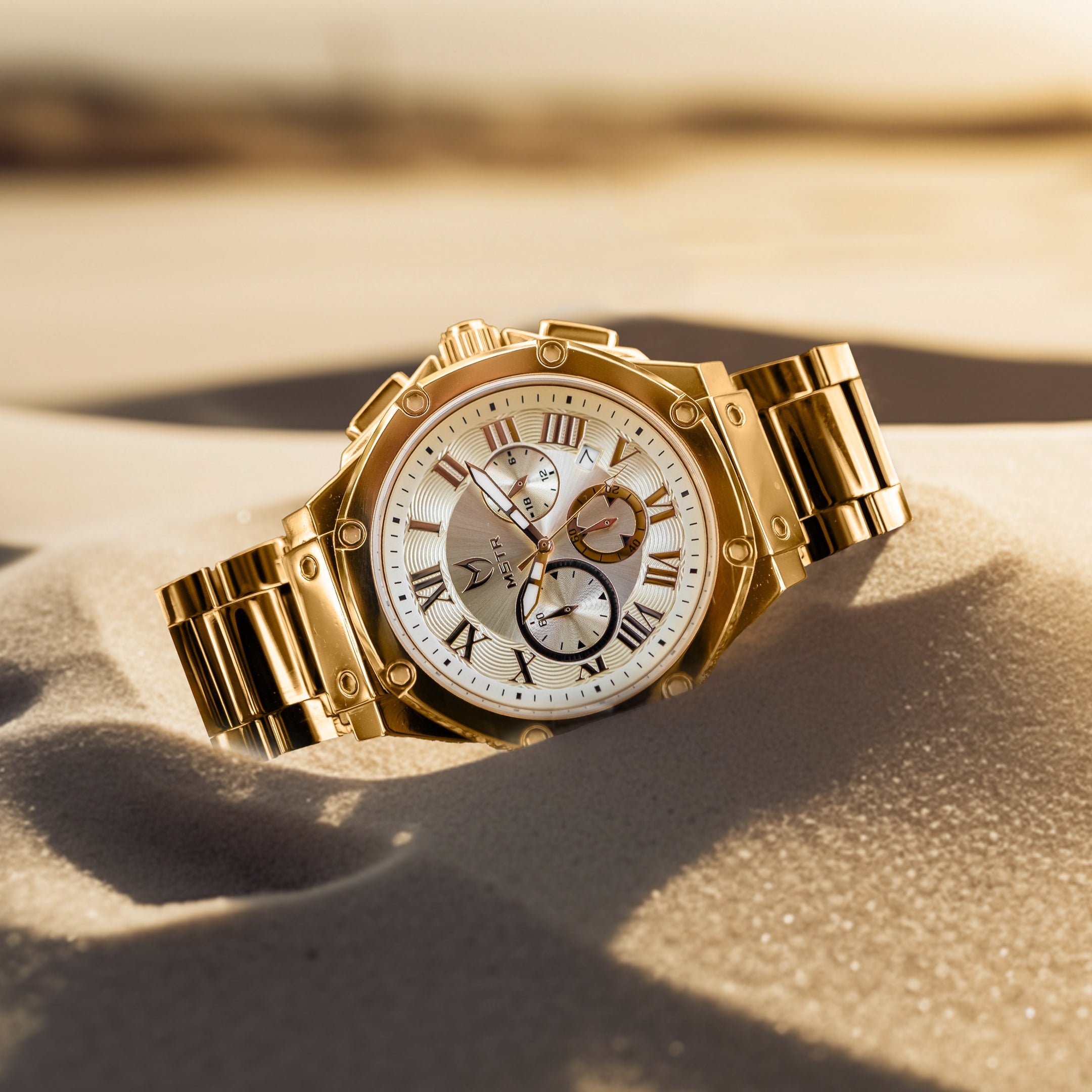 AM186SS - AMBASSADOR POLISH 18K PLATED / GOLD / SS BAND AM186SS - AMBASSADOR POLISH 18K PLATED / GOLD / SS BAND