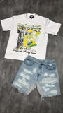 Distressed Denim Shorts Distressed Denim Shorts