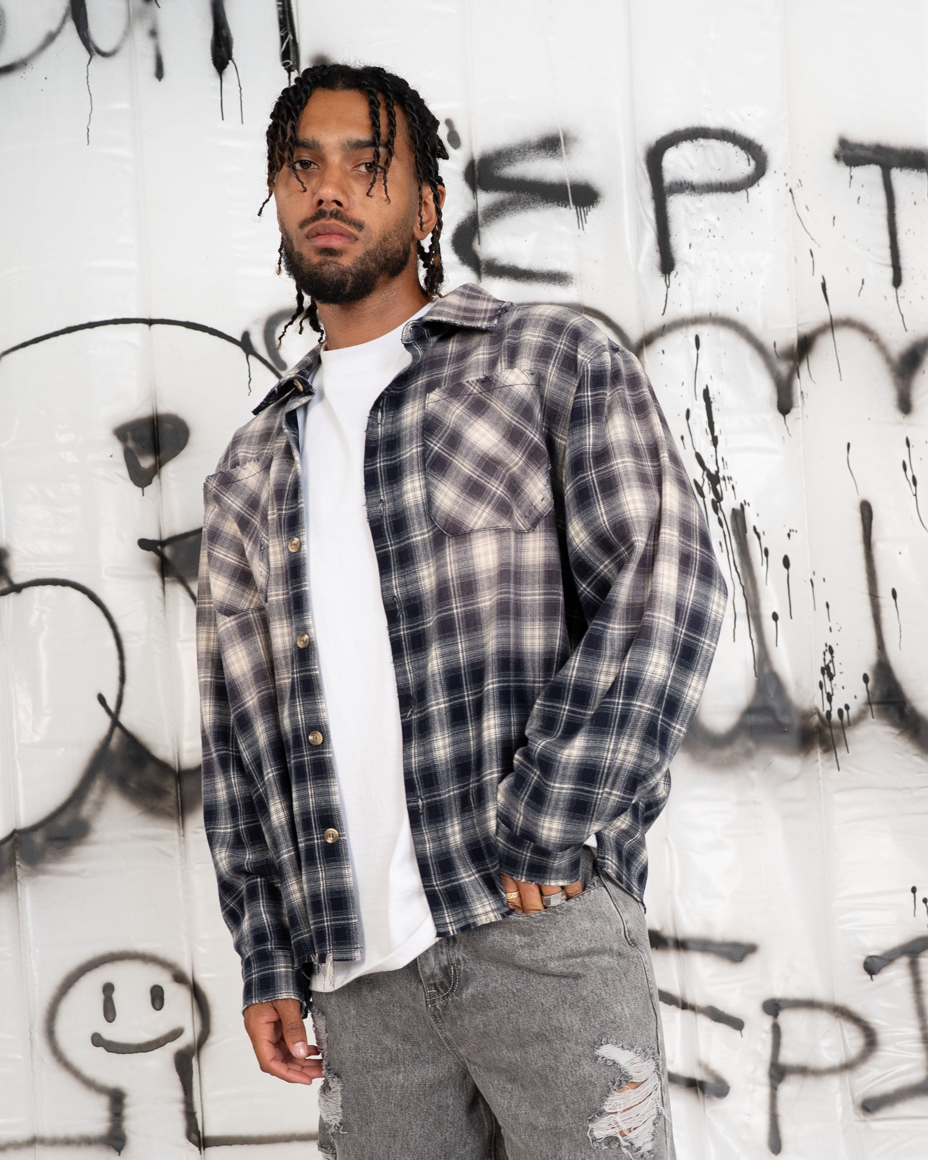 EPTM Bleached Flannels - Navy EPTM Bleached Flannels - Navy