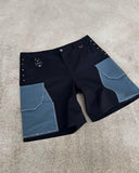 "Bella" Jeweled Cargo Short (Black) "Bella" Jeweled Cargo Short (Black)