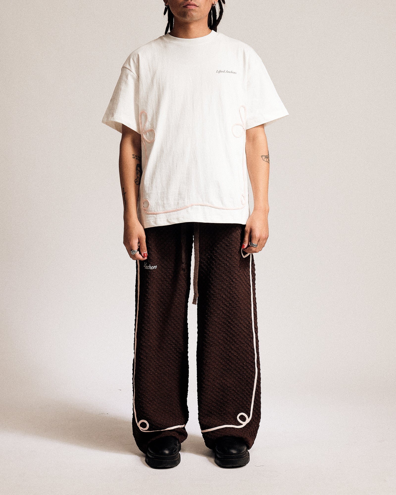 "Twain" Checkered Pleat Trouser (Mocha) "Twain" Checkered Pleat Trouser (Mocha)