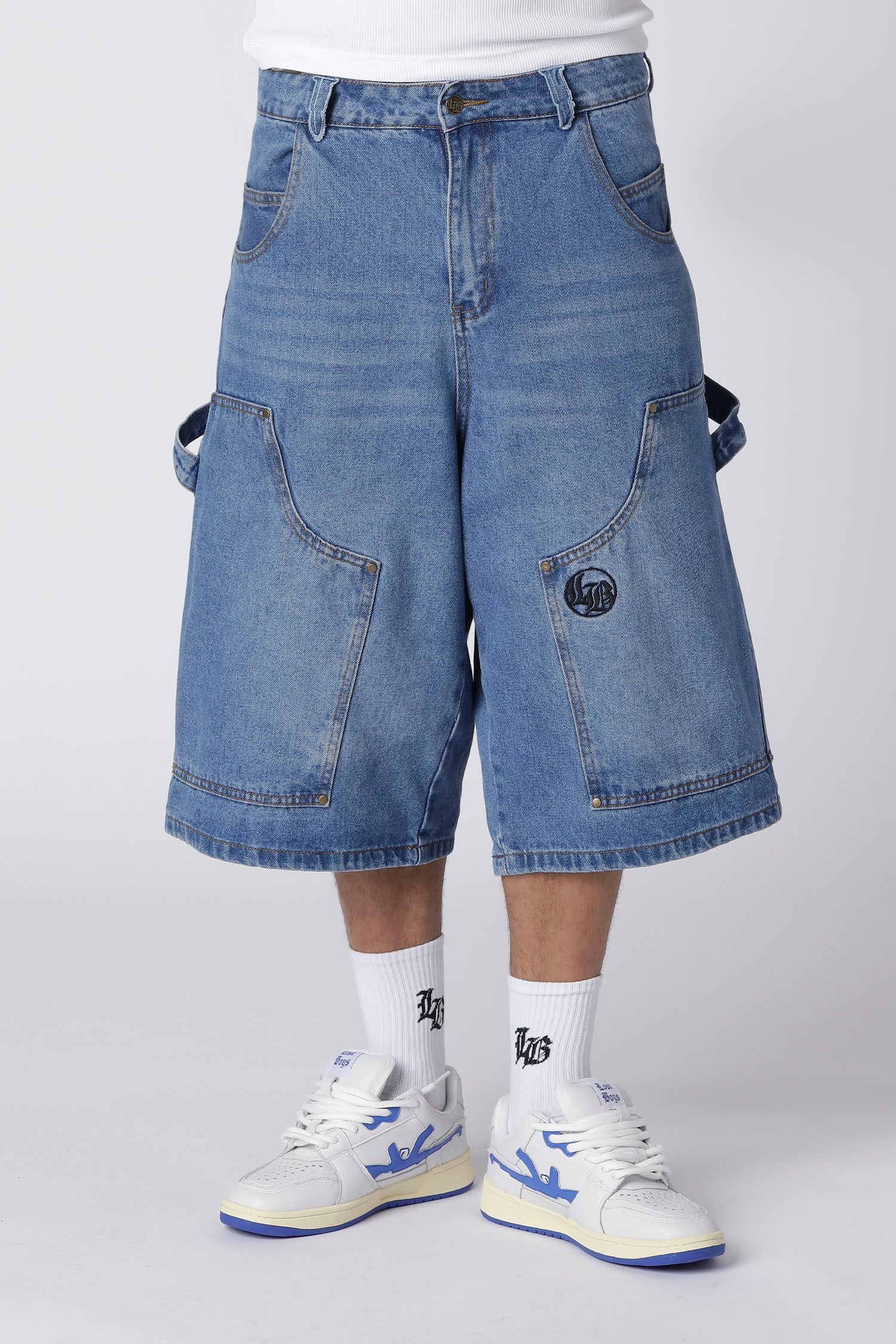 CARPENTER JORTS - Stonewashed Blue CARPENTER JORTS - Stonewashed Blue
