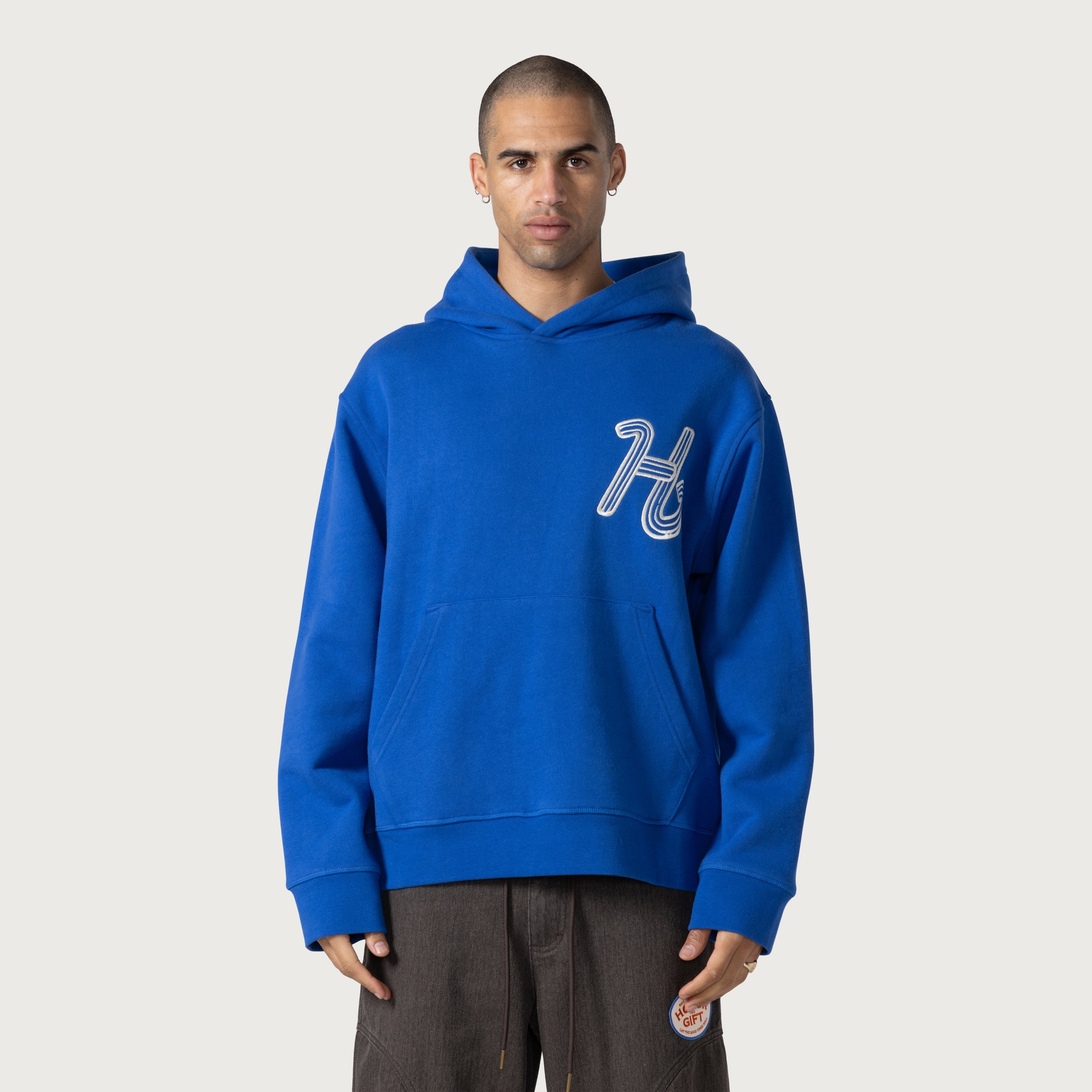 Cursive Honor Hoodie - Blue Cursive Honor Hoodie - Blue