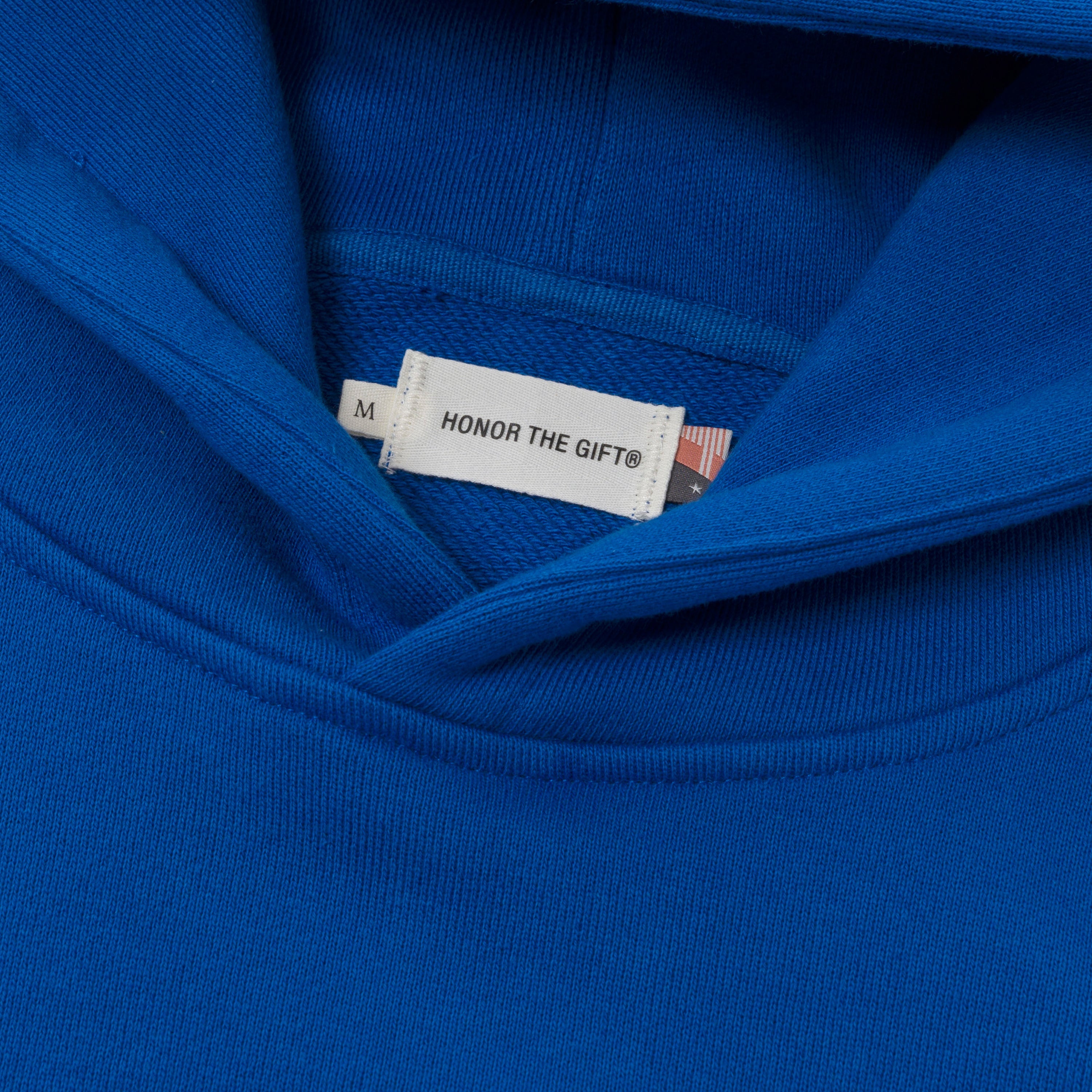 Cursive Honor Hoodie - Blue Cursive Honor Hoodie - Blue