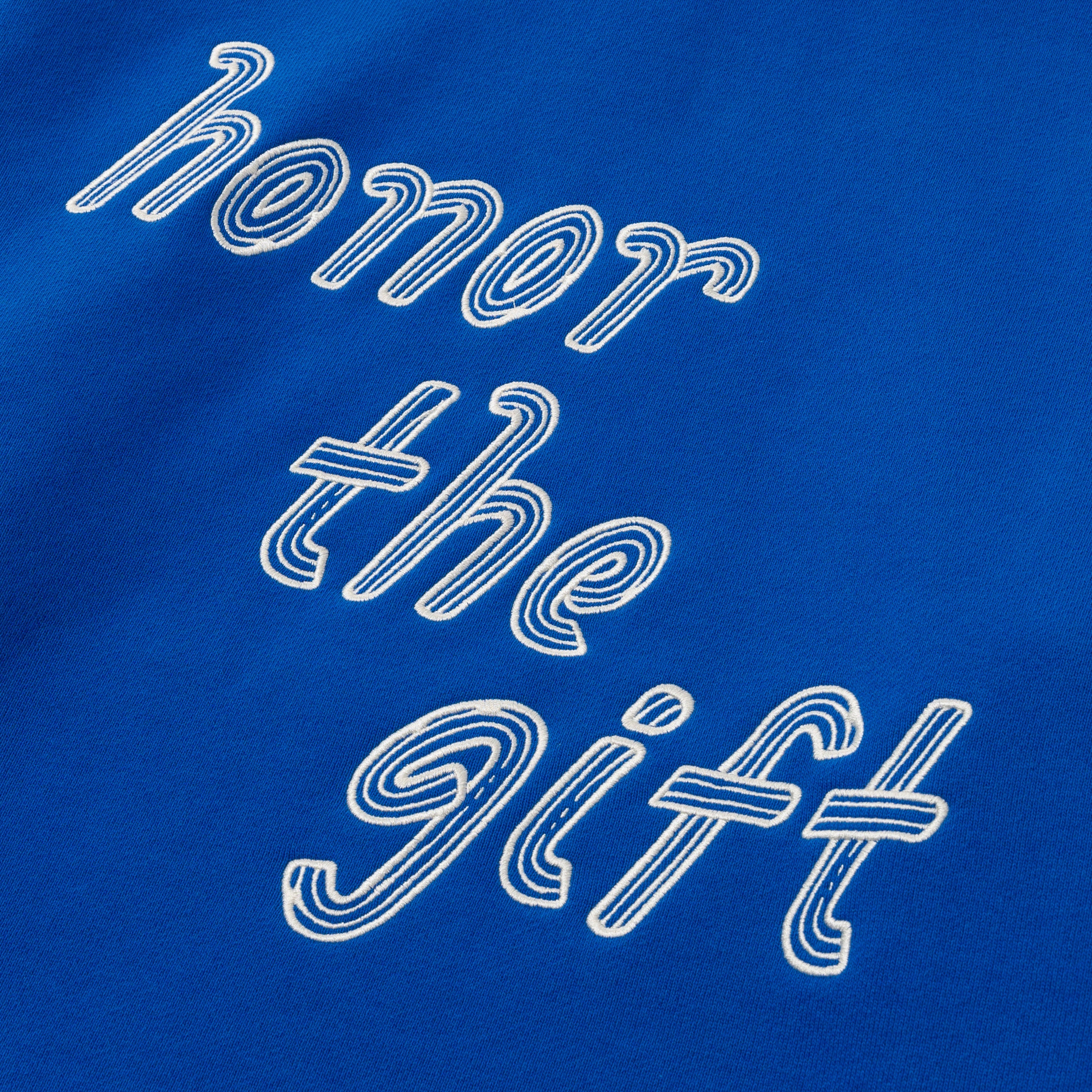 Cursive Honor Hoodie - Blue Cursive Honor Hoodie - Blue