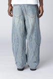 CURVY OUTERSEAM JEANS - Stonewashed Blue CURVY OUTERSEAM JEANS - Stonewashed Blue