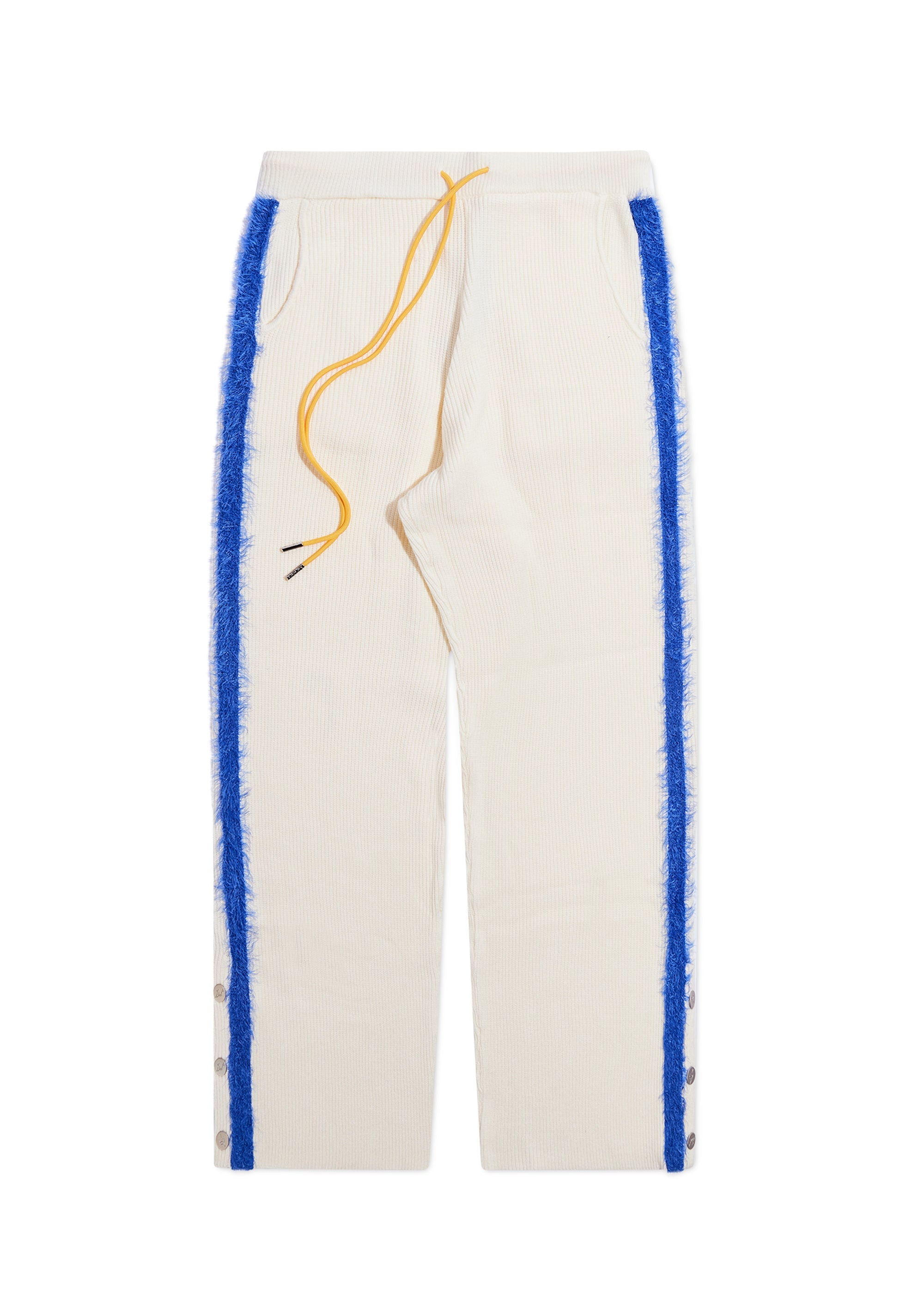 Knit Mohair Trackpant - Cream/Blue Knit Mohair Trackpant - Cream/Blue