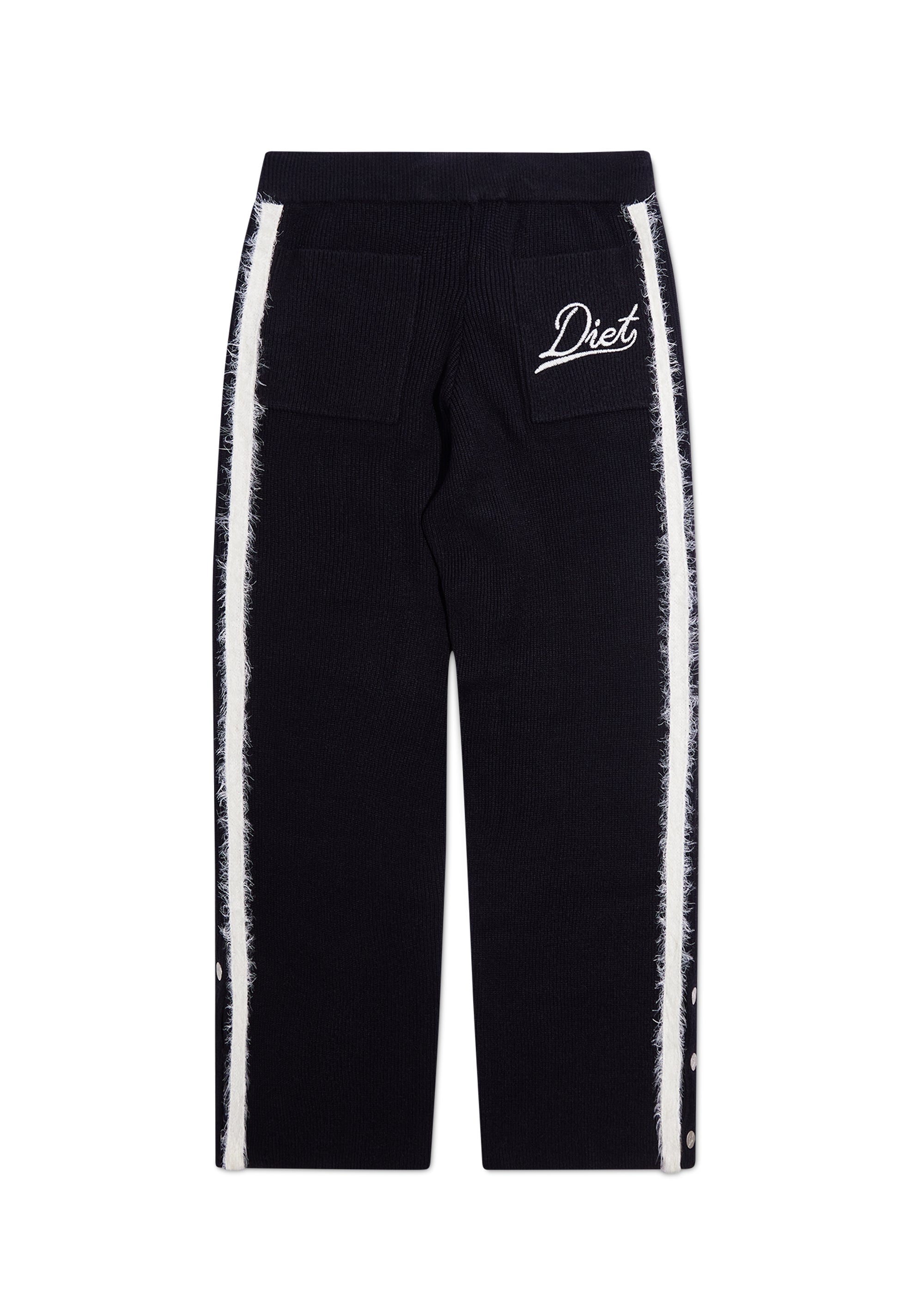 Knit Mohair Trackpant - Black/White Knit Mohair Trackpant - Black/White