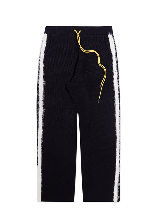Knit Mohair Trackpant - Black/White